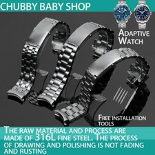20 22 mm Silber Edelstahl Uhrenarmband Armband für Omega Seamaster Speedmaster