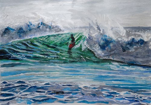 Ocean surfer original acryl - ocean,