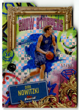 2025 Topps Finest NBA No. S-14 Dirk Nowitzki Show Stoppers Geometric Blue 57/99