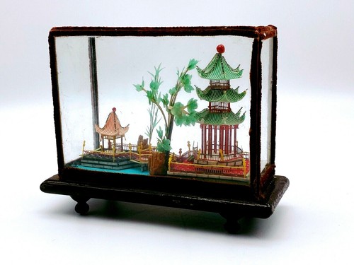 Antike diorama schatulle - antike,