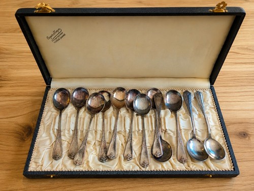 Versilbertes löffel set - versilbertes, in