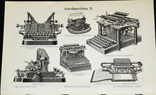 SCHREIBMASCHINEN Hammond Remington Jewett Fisher - Lithographie von 1899/00 – 12