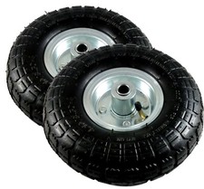 2 Ersatz Luftrad Rollen Transportrollen 135kg Luftreifen 260x85 mm Gummi schwarz