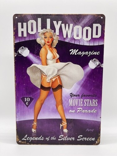Blechschild hollywood 20x30cm - blechschild,