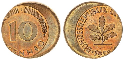 Brd pfennig 1950 - pfennig, j