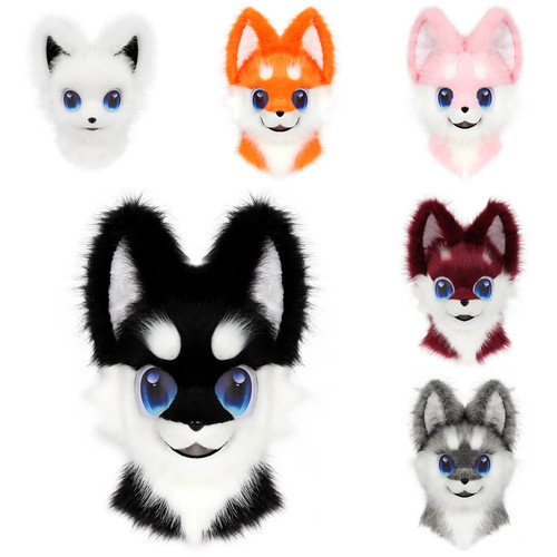 Tierkopfmaske pelziger fursuit - tierkopfmaske,