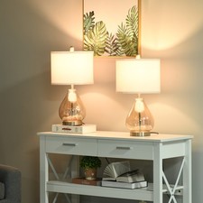 HOMCOM 2-Set Tischlampen