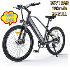 E bike Herren 250W 36V 13Ah Cityräder Elektrofahrrad 26 Zoll Pedelec
