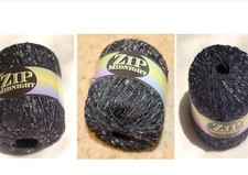 Schalgarn Zip Leiter Glitzer Midnight Black je 50g 150 Meter Garn 