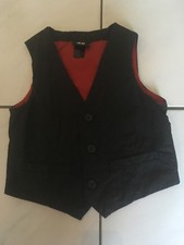 Jungen Gr.110 Nadelstreifen Weste schick fein schwarz H&M 100% Baumwolle TOP!