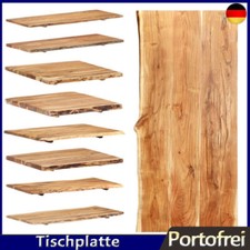 Tischplatte Akazien-Massivholz Waschtischplatte Baumkante  Waschtischkonsole