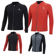 Männer 2mm Neopren Wetsuit Tops Langarm Reißverschluss Jacke Surfen Schnorcheln