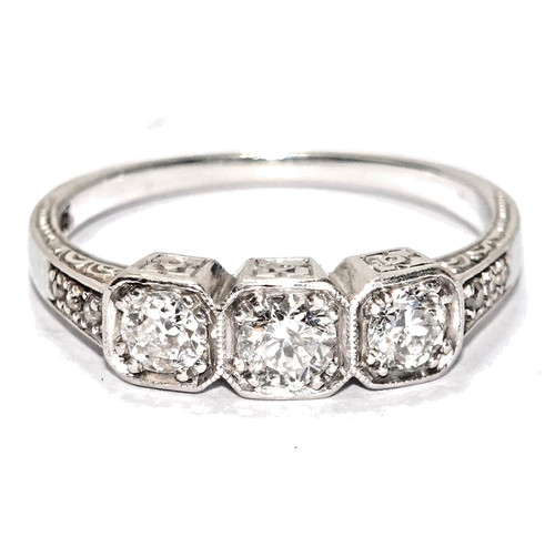 Ring gold artdeco diamant - ring,