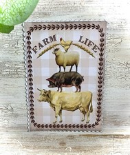 Bauernhof Tiere Karte Schild