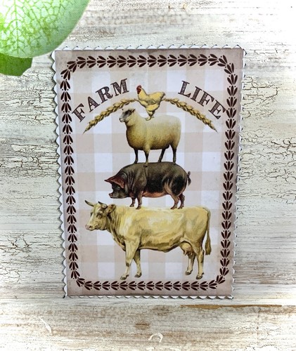 Bauernhof tiere karte schild - karte,
