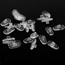 25 Paar ovale Silikon Nasenpads für Brillen
