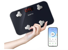 RENPHO Personenwaage Digital, Mini Waage mit Körperfett und Muskelmasse