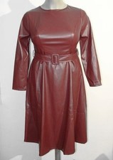 Sexy rotes Leder Imitat Kleid