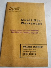 Remscheid . Walter Schmidt ,Katalog ,Werkzeuge,