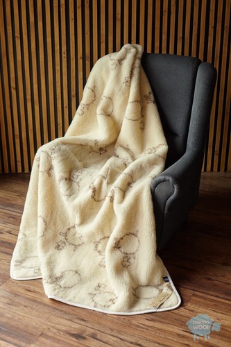 Merinowolle babybettdecke 120 - merinowolle,