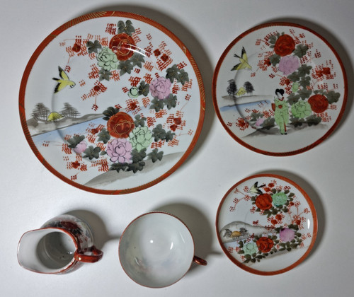 Japanisches porzellan set - japanisches, porzellan-set
