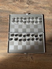 Mini Faltbares Magnetisches Schachbrett Travel Reise Schach Aluminium