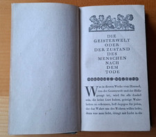 Himmel Hölle Geisterwelt von Emanuel Swedenburg mit schöner Widmung, Druck 1925