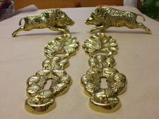  Türdrücker Messing Türbeschlag Drückergarnitur WILDSCHWEIN Jäger Jagdzimmer Sau