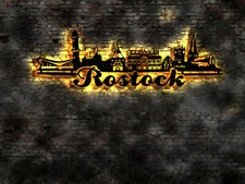 3D LED Deko Rostock Wandbild