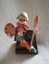Vintage Simonelli Italy Fontanini Figur Clown Malerclown Kunstmaler Top Zustand