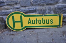 Altes Blechschild Haltestelle Autobus,Oldtimer,Verkehrsschild,Garage,Vintage