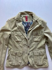 Damen lederjacke velour helles - velour,