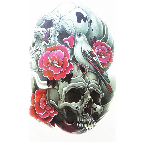 Temporäres tattoo skull death - temporäres,