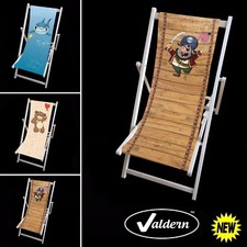 Klappbarer Liegestuhl aus Holz für Kinder Outdoor Garten Terrasse Balkon Camping