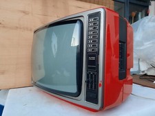 Hübsches GRUNDIG FERNSEHER  SUPER COLOR 1820, 220V, Orange, RARITÄT 