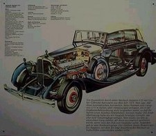 Altes Reklame Blechschild Oldtimer Schnittmodel Maybach Zeppelin