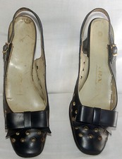 Damenpumps 50-60er Jahre schwarz Contra Gr. 3=35 ½