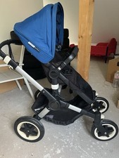 Bugaboo Buffalo Kinderwagen Silber und blau