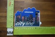 Alter Aufkleber Musik HiFi Audio TV Auto-Radio GRUNDIG City Line