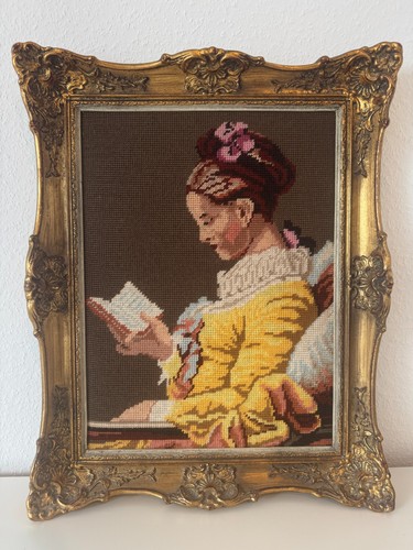Vintage gobelin stickbild - vintage,