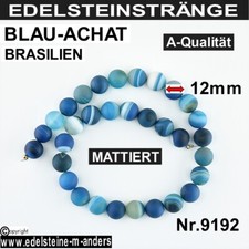 Blau Achat Kugelstrang