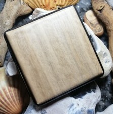 Zigarettenetui Metall Zigaretten Etui Dose Box edle Holz Design Optik Serie No 3