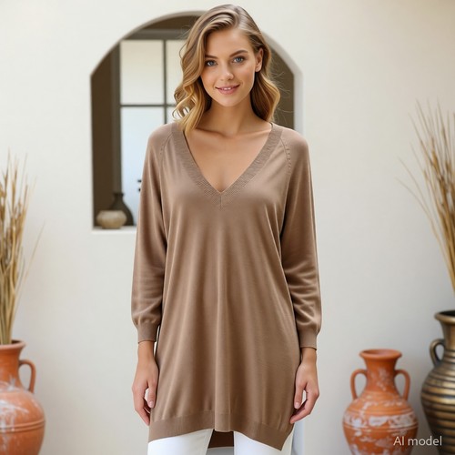 Minimal tunikakleid beige - tunikakleid,