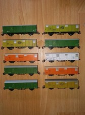 Spur Tt Konvolut Gedeckte Güterwagen In Vielen Farben, 10 Stück