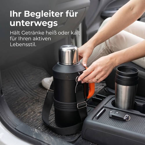 Edelstahl thermoskanne mit - edelstahl,
