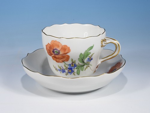 Meissen blume mokkatasse - meissen, 2"