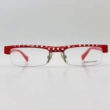 Mikli Brille Damen eckig rot transparent kariert flex Bügel MOD. AL0829 0004 NEU