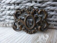 Vintage alte Patina Messing Türrosette, Schlüsselloch Schloss Abdeckung Projekt UT-12