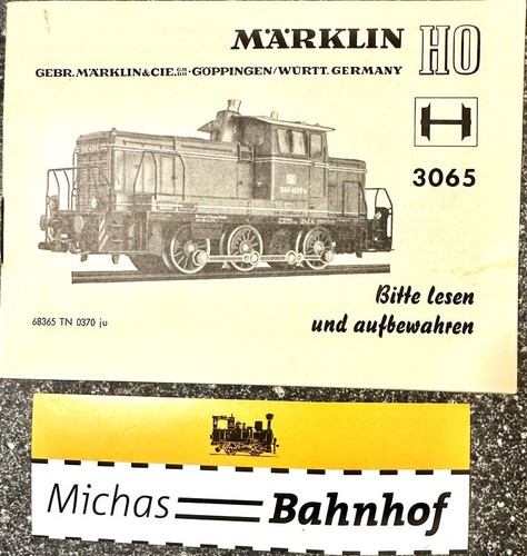 Märklin 3065 anleitung 68365 - 3065,
