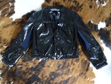 Dorothee Schumacher cropped Jacke schwarz Lack Optik Größe 34 xs